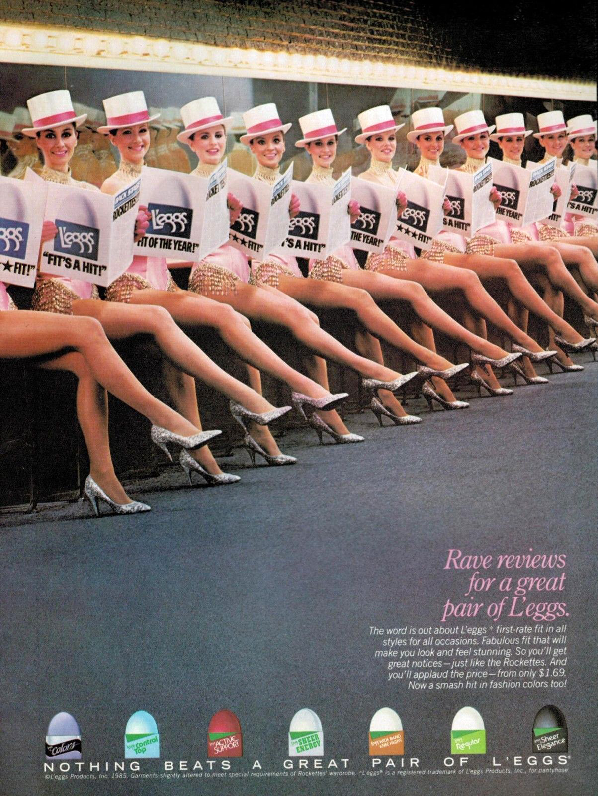  1982 L'Eggs Sheer Energy Pantyhose Airline Stewardess Photo  Print Ad