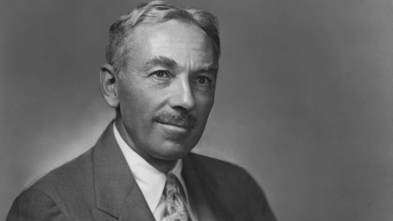 Portrait of American author E.B. White (1899 - 1985), United States, mid-20th century. The children's books 'Stuart Little' and 'Charlotte's Web' are among his best-known works, 1954.