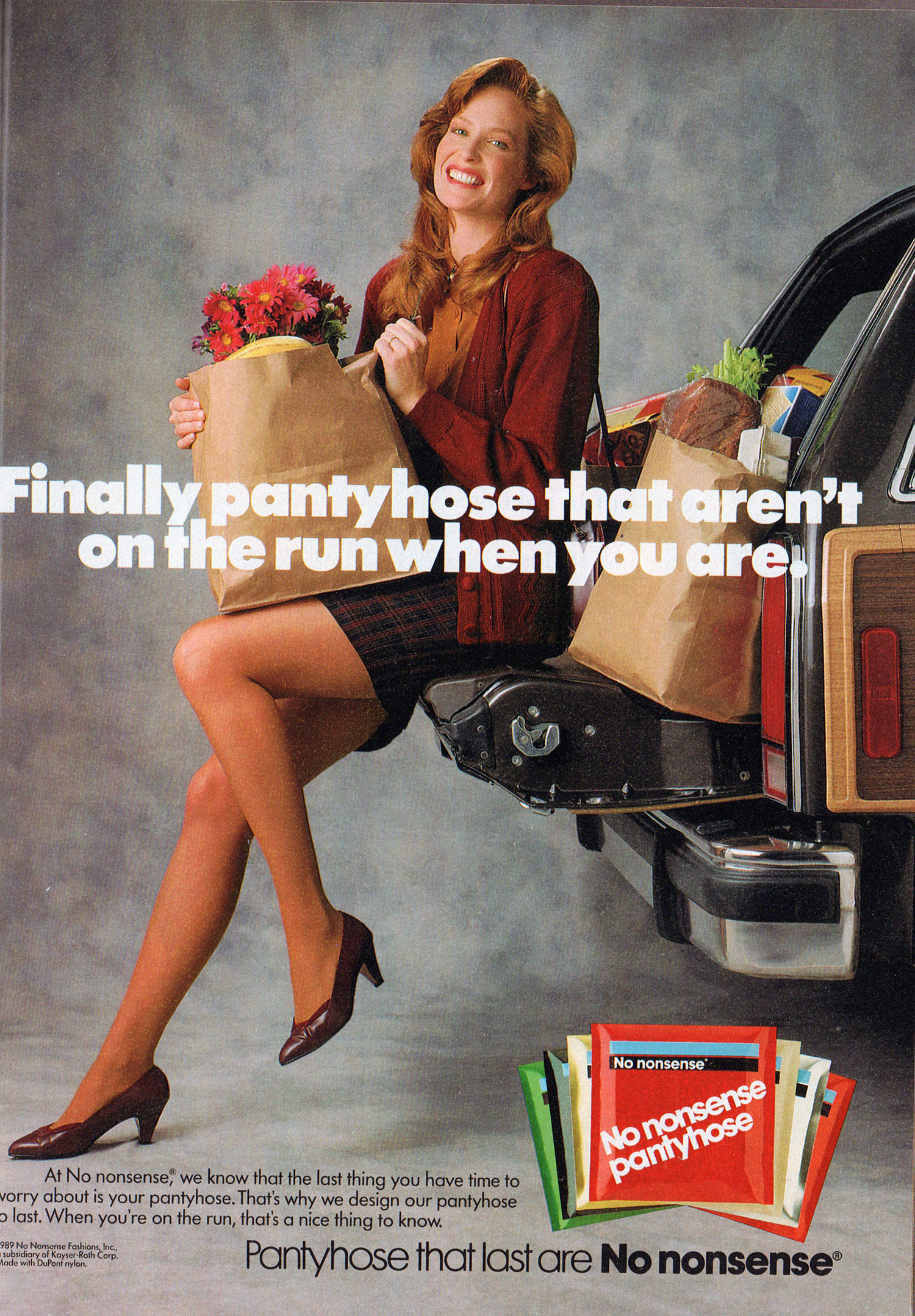 1983 Burlington Pantyhose Stockings Tights Sexy Legs Vintage Print Ad 1980s