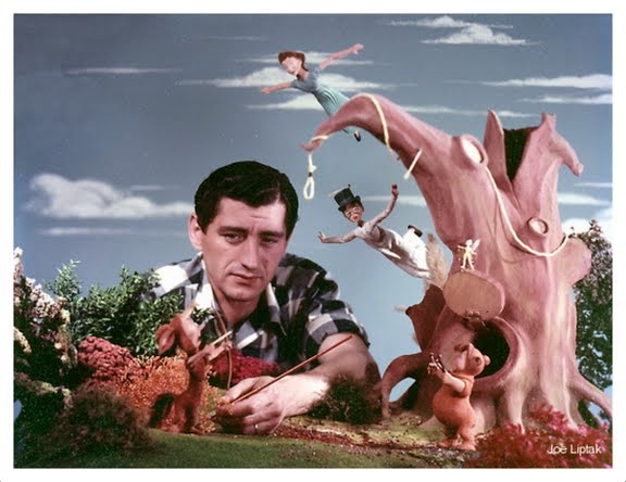 Here is an image of Disney View Master artist, Joe Liptak, working on a  scene to be shot for a Peter Pan reel - Flashbak