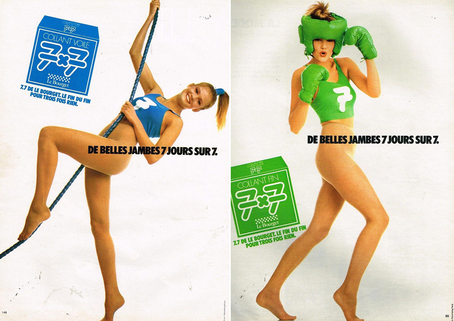 Publicité Advertising 1980 Les Collants Voile Bas 7X7 par le Bourget