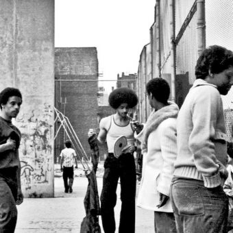 Tony Roldan (centre) at the handball courts at 146th Street and Brook ...