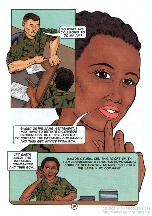 U.S. Army's official Don't Ask Don't Tell homosexual policy comic book 2001
