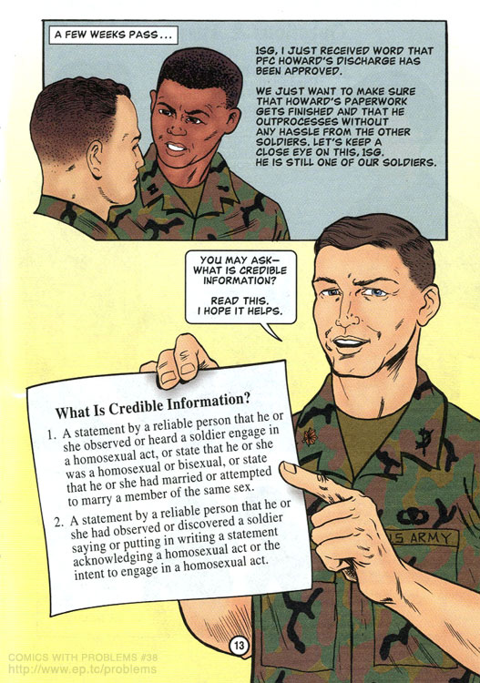 The Us Army S Official Don T Ask Don T Tell Homosexual Policy Comic