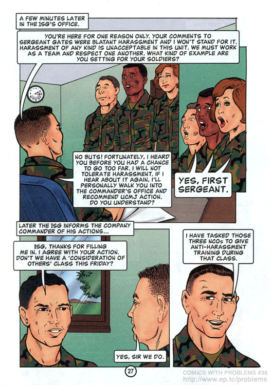 U.S. Army's official Don't Ask Don't Tell homosexual policy comic book 2001