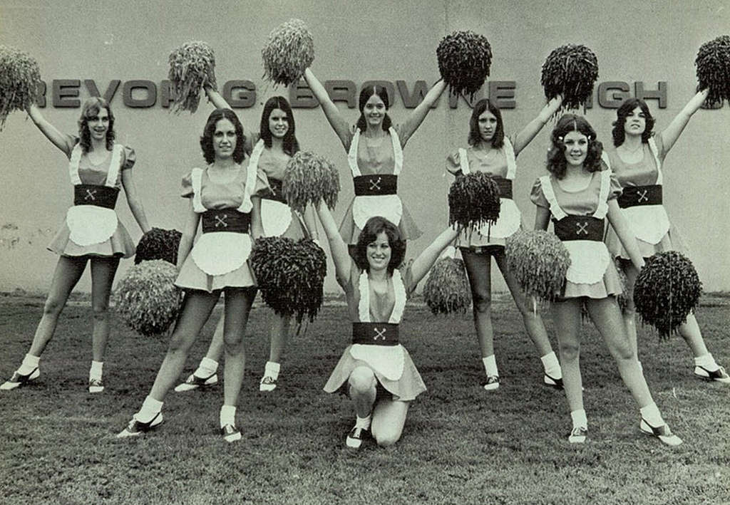 cheerleader uniforms vintage