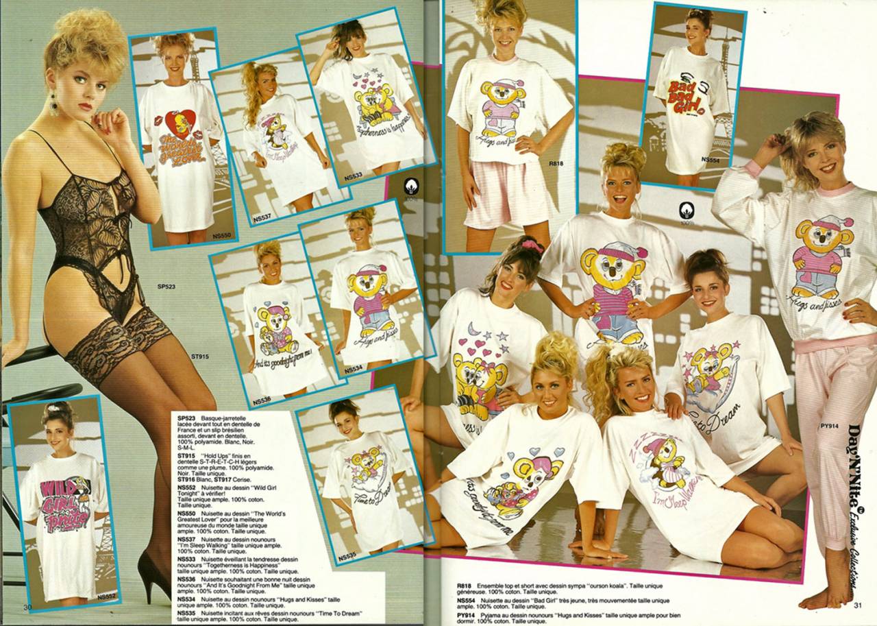 Frilly Nightgowns to Garfield Pajamas: 1980s Women's Sleepwear Catalog  Pages - Flashbak