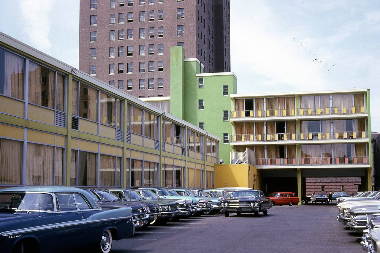 Atlantic City, New Jersey 1962 Colony Motel round the back