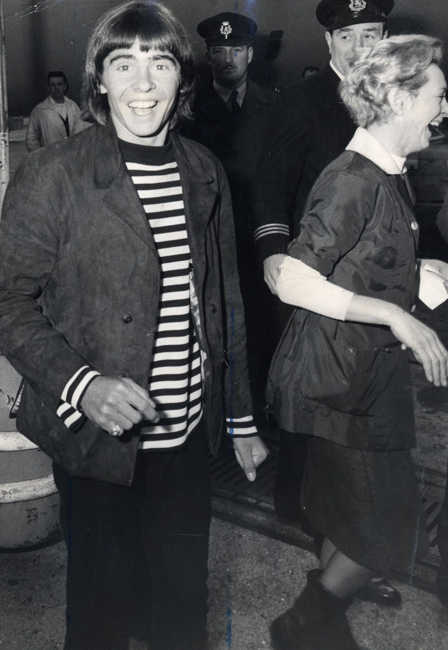 Davy Jones Of The Monkees At Heathrow Airport With A Fan. 