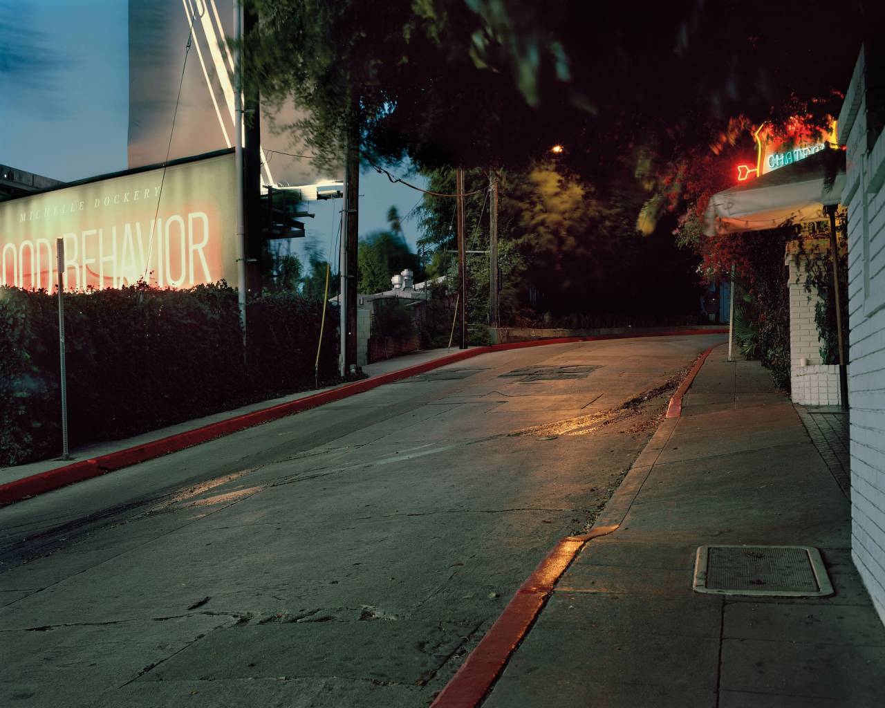 Helmut Newton, Marmont Lane, Los Angeles, 23 January 2004 The famous photographer’s silver Cadillac SRX leaves the Chateau Marmont hotel at 11.40pm. His car first knocks over an Associated Press photographer, who is walking past, then crashes into a wall in front of the hotel. Newton dies a few hours later