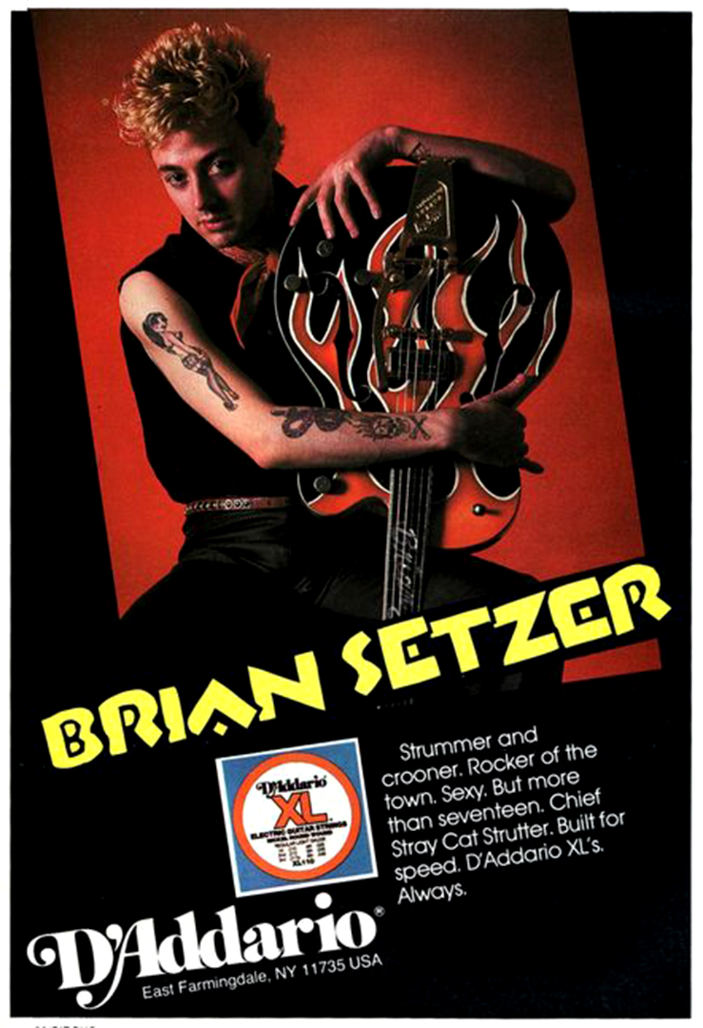 brian setzer guitar ad