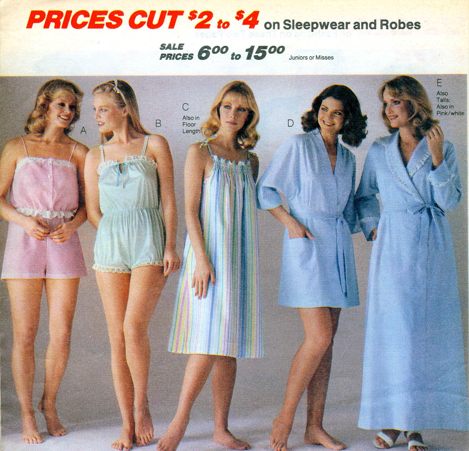 Frilly Nightgowns to Garfield Pajamas: 1980s Women's Sleepwear Catalog  Pages - Flashbak