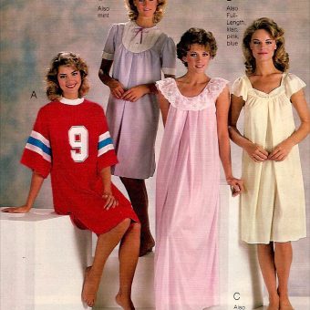 Frilly Nightgowns to Garfield Pajamas: 1980s Women’s Sleepwear Catalog Pages