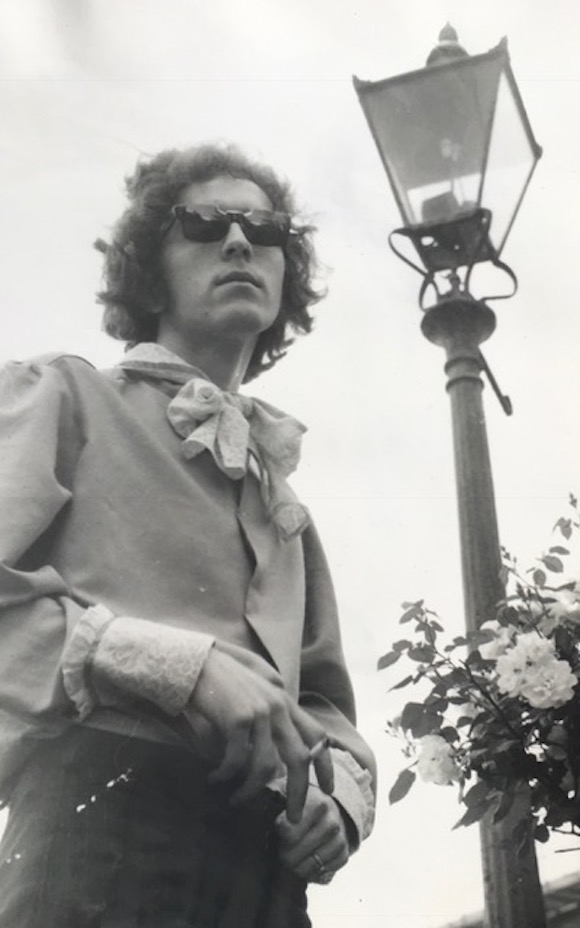 Lace-cuffed and collared May Ball shirt modelled by Mick Rock, 1966 © Refna