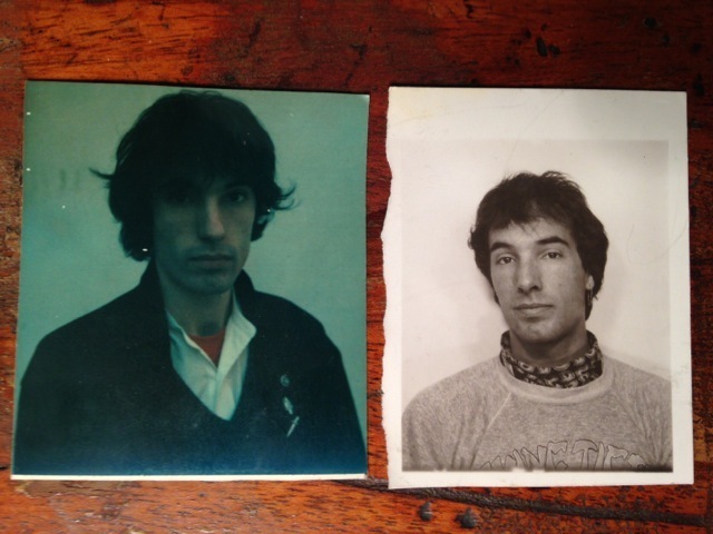 Passport photos of Burkeman in the late 70s
