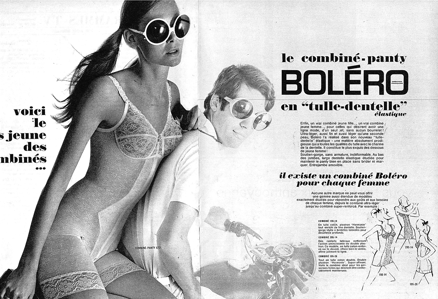 Boléro (Lingerie) 1966 Bra, Panties — Advertisement