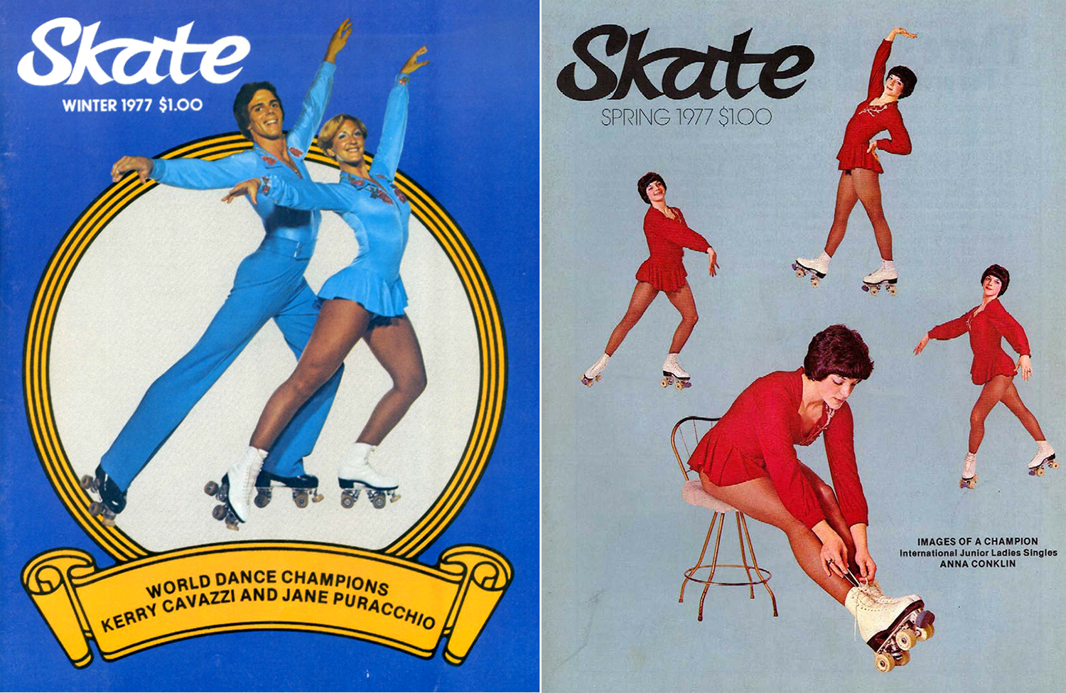 Roller Girls Disco Era Magazine Cover Girls On Skates