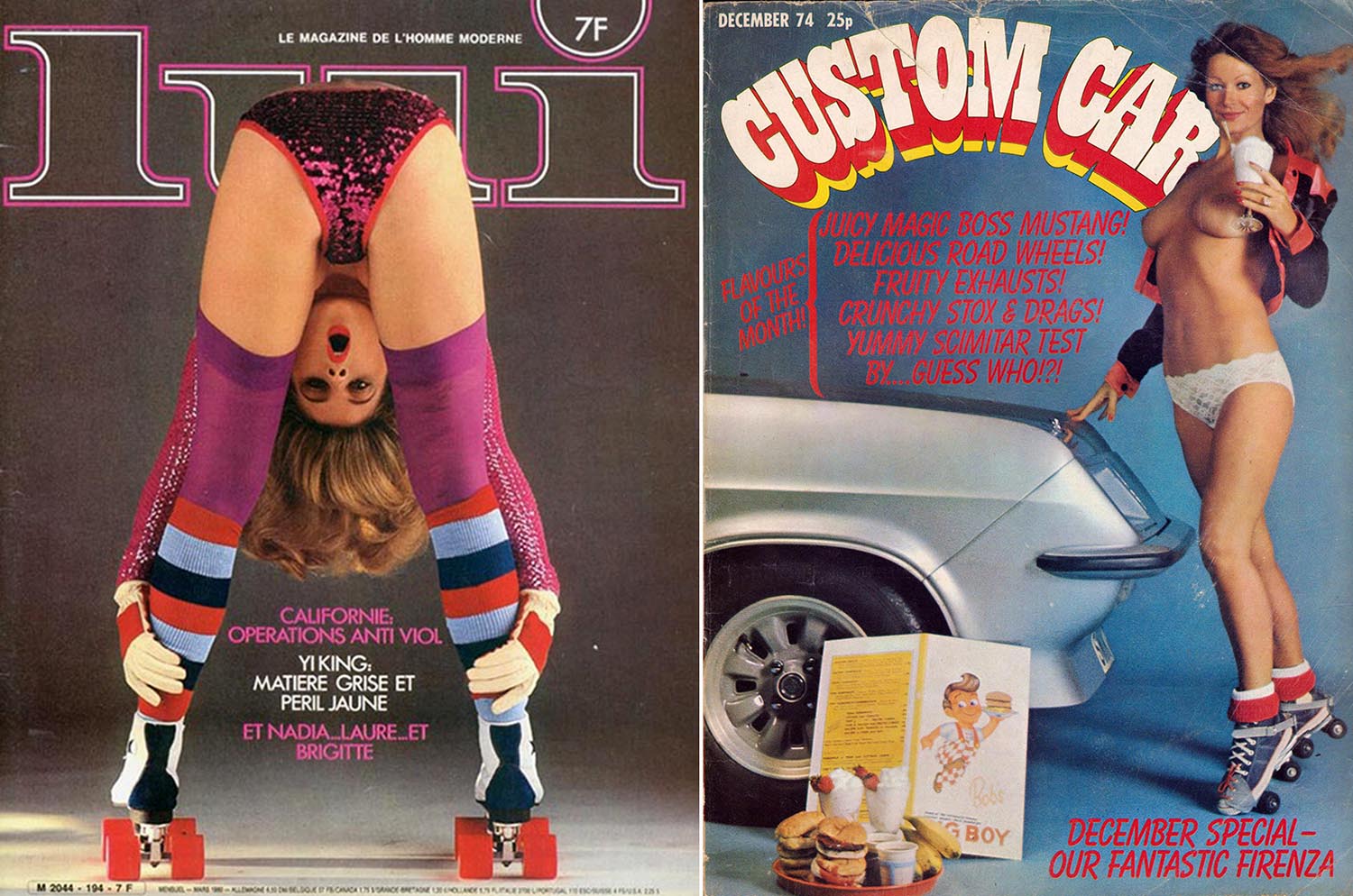 roller skating vintage magazine covers