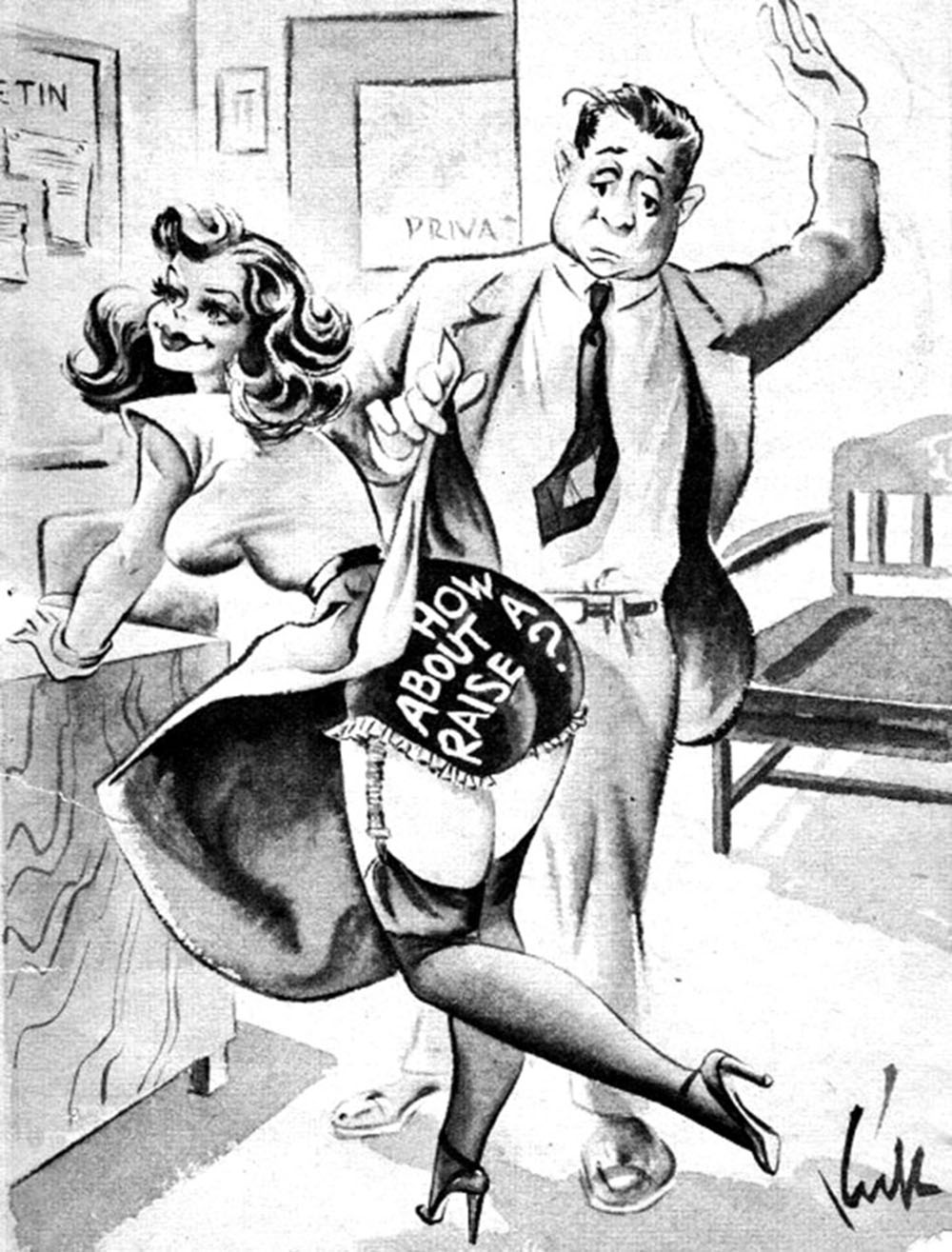 1940s Secretary Porn - Sexual Harassment in the Workplace was Hilarious! Secretaries in Wildly  Sexist Mid-Century Comics - Flashbak