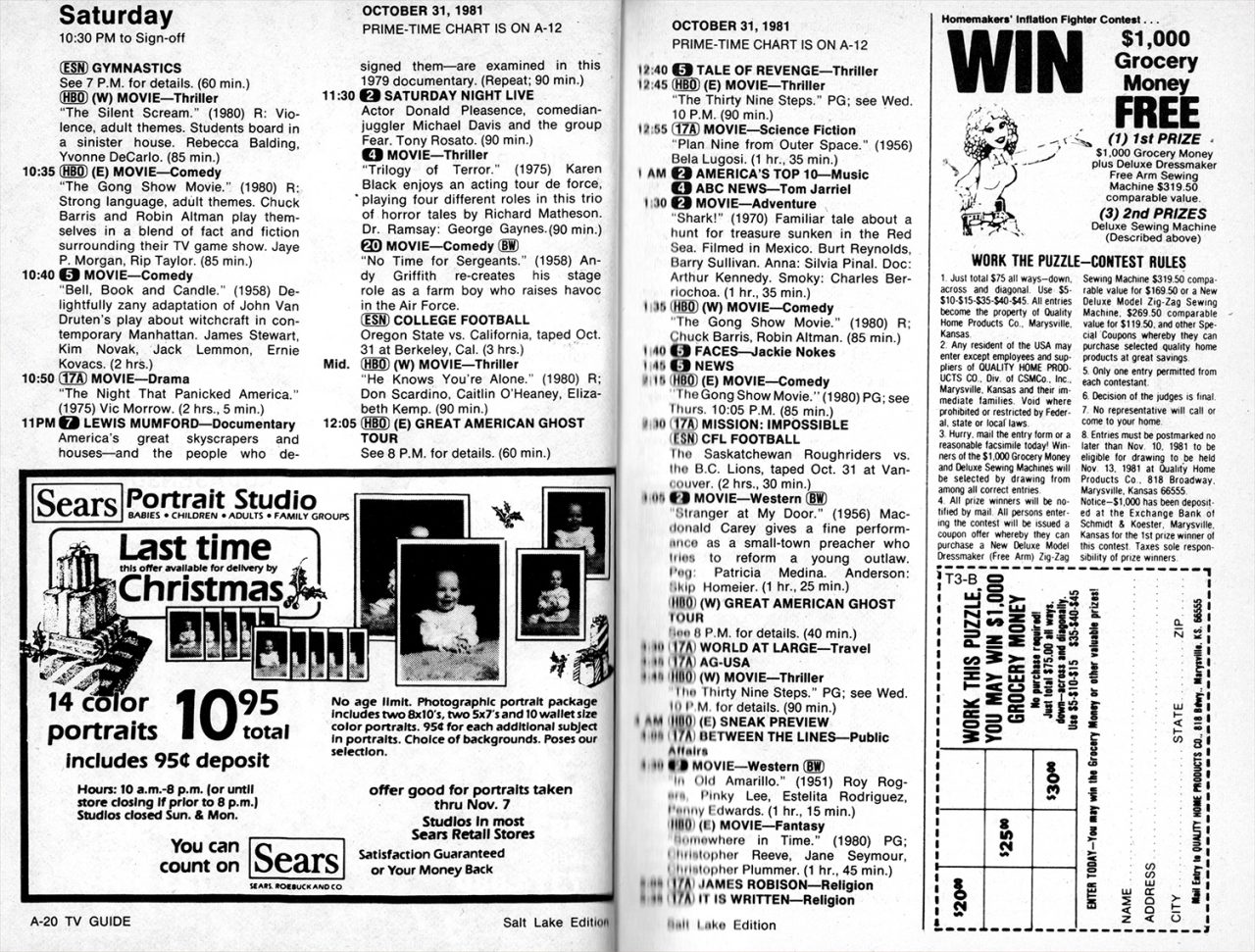 TV Guide October 31-Nov 6 1981 (1) - Flashbak