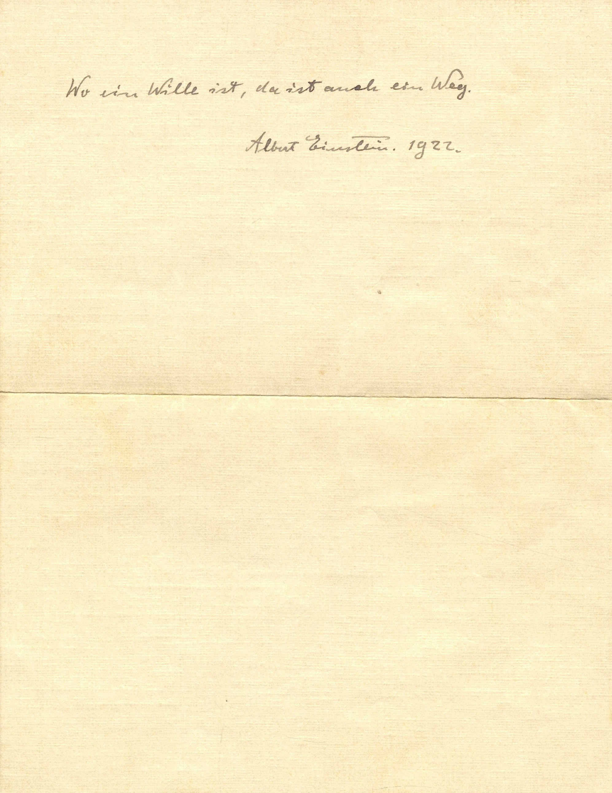 albert einstein letter auction japan tokyo 1922