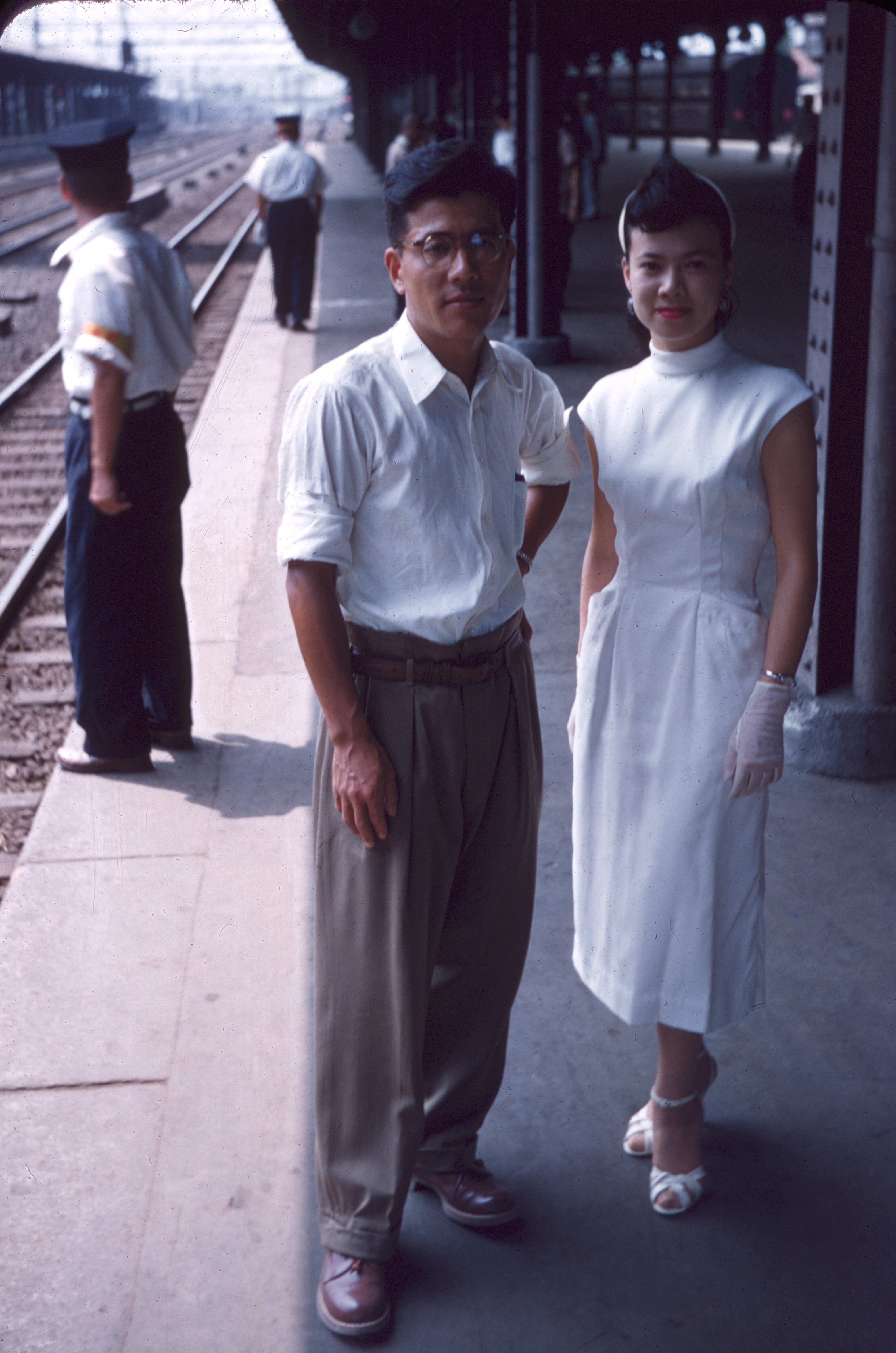Kazuko and Yasuhiko, Kyoto RTO, Aug 1956