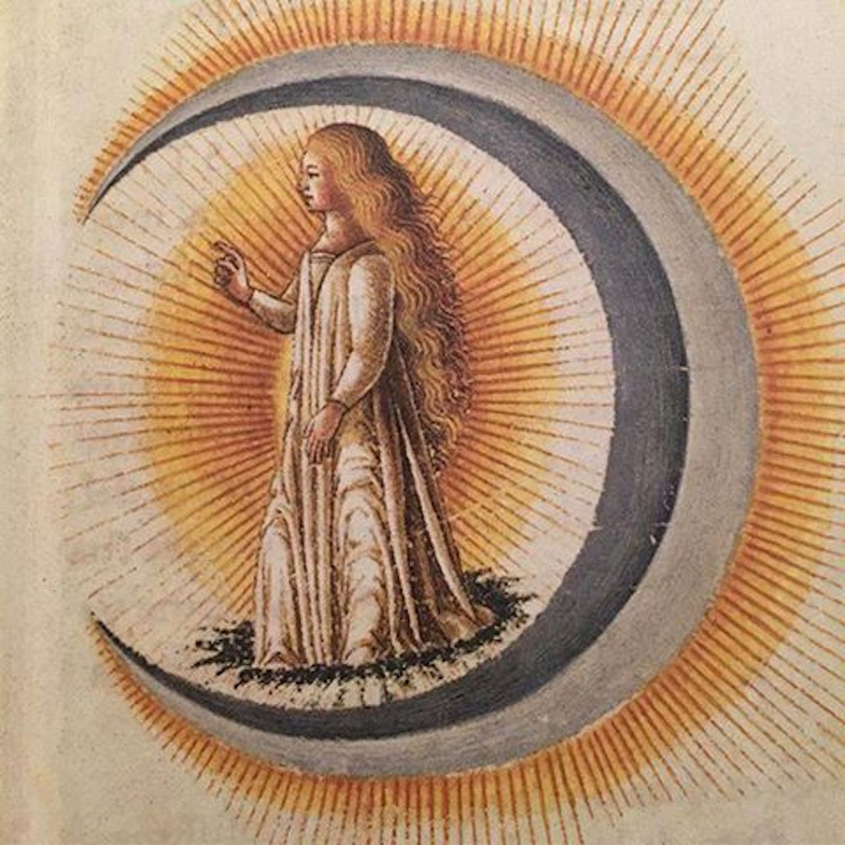 advent 5 ‘Luna’, from the wedding book Le nozze di Costantio Sforza e Camilla d'Aragona, 1480