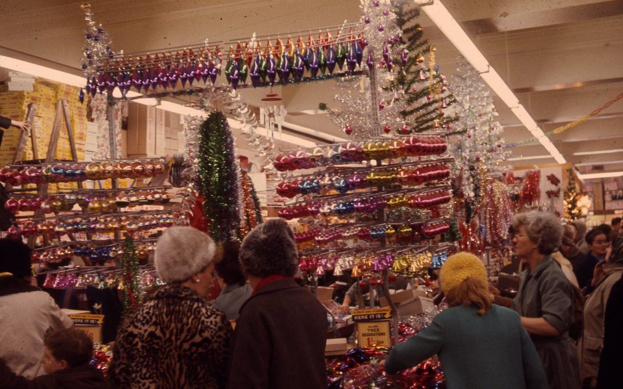 Christmas shop fronts and high street scenes of Newcastle upon Tyne and