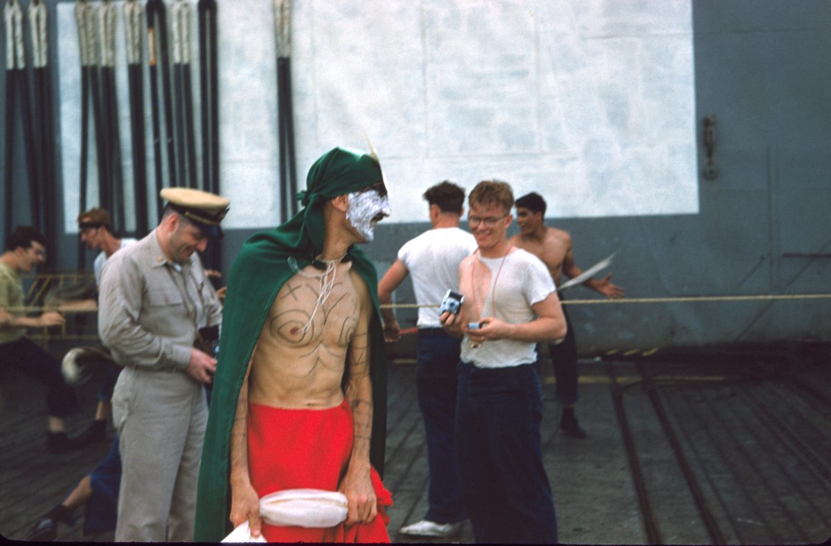 USS Princeton 1957 crossing the equator Shellbacks and Pollywogs