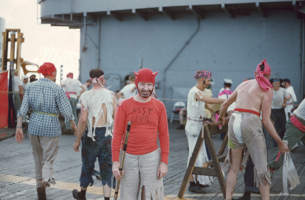 USS Princeton 1957 crossing the equator Shellbacks and Pollywogs