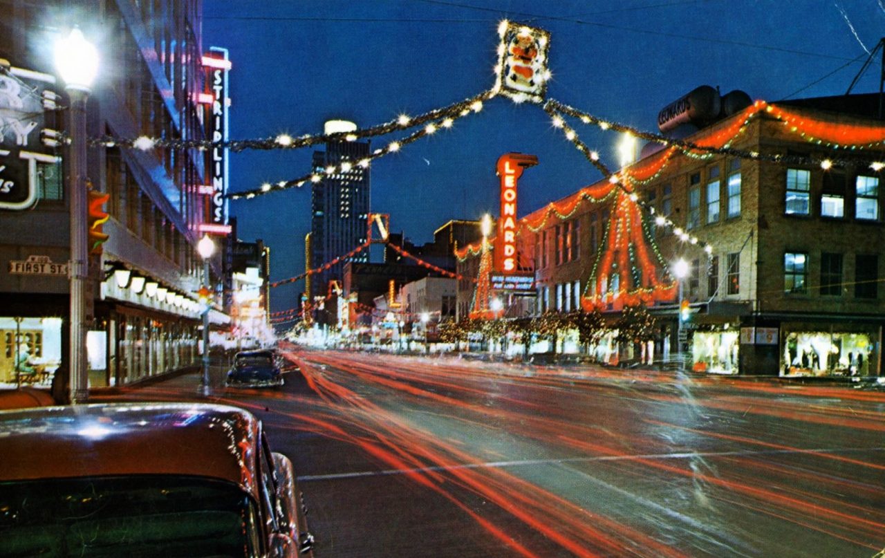 Annual Festival of Light Downtown Fort Worth TX postmarked 1965