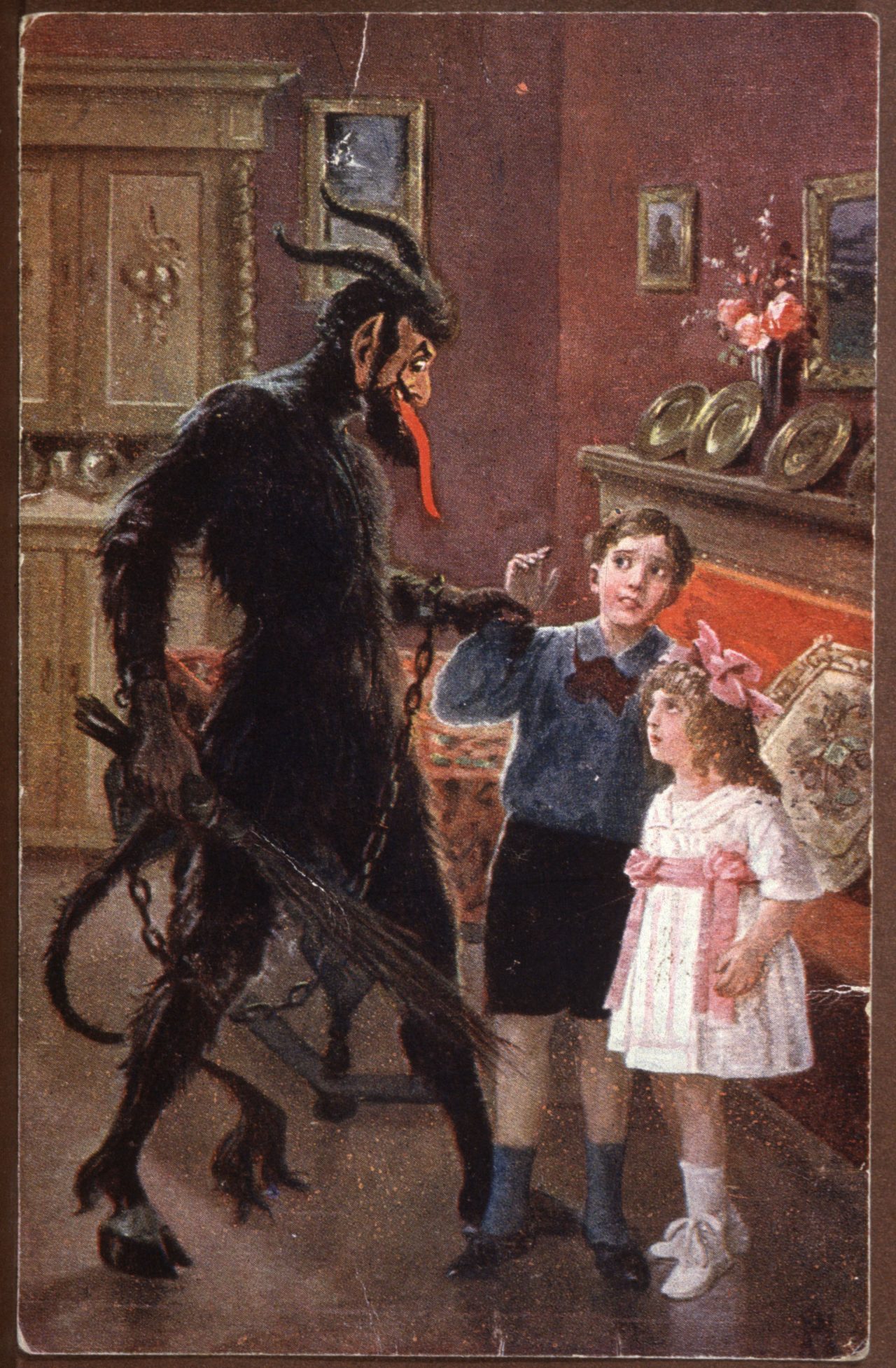 Greetings From Krampus Gorgeous Old Postcards Of Santa s 