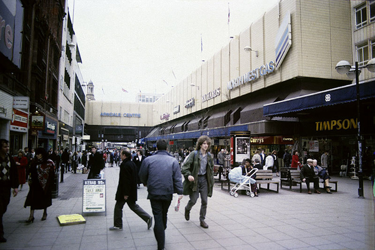 View along Market Street, looking west towards Cross Street, March 1989.
