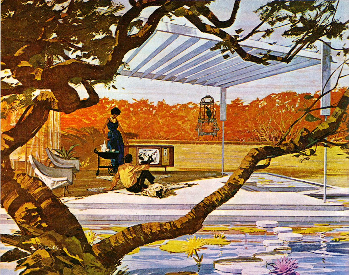 The House of the Future. Motorola advertisements from the early 1960s, illustrated by Charles Schridde.