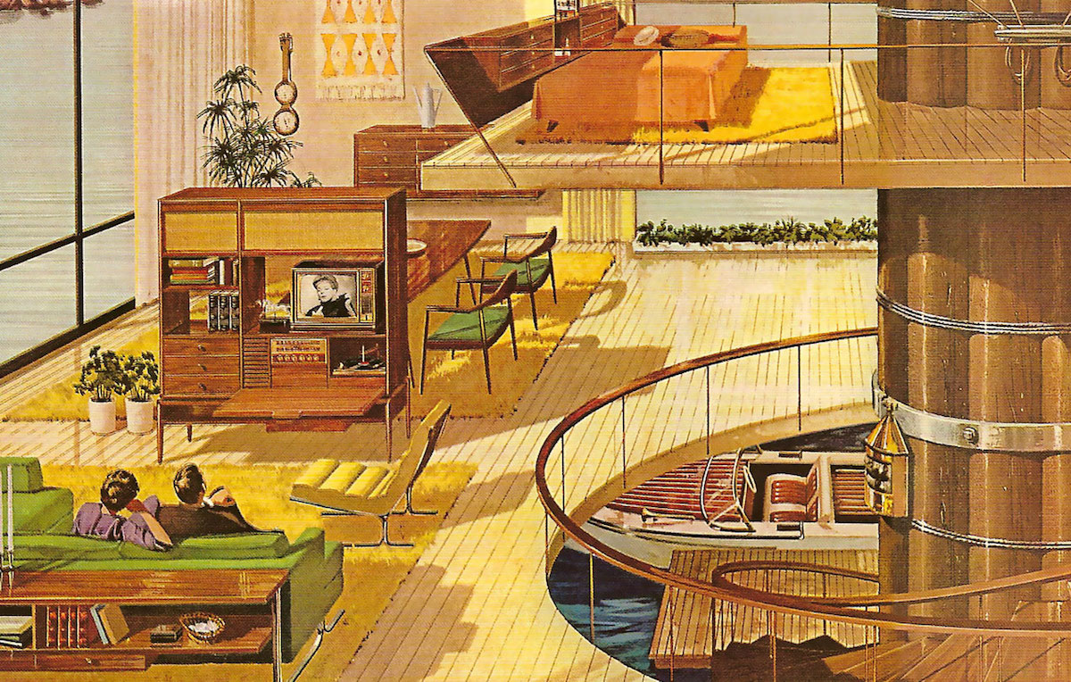 The House of the Future. Motorola advertisements from the early 1960s, illustrated by Charles Schridde.