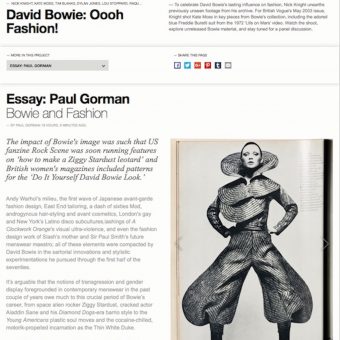 Essay: Bowie and Fashion