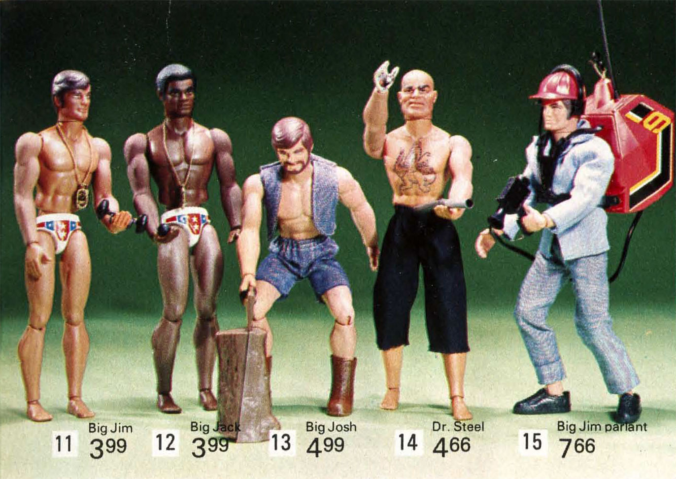 1970s BIG JIM BIG JACK JOSH ACTION FIGURE ACCESSORIES CLOTHING