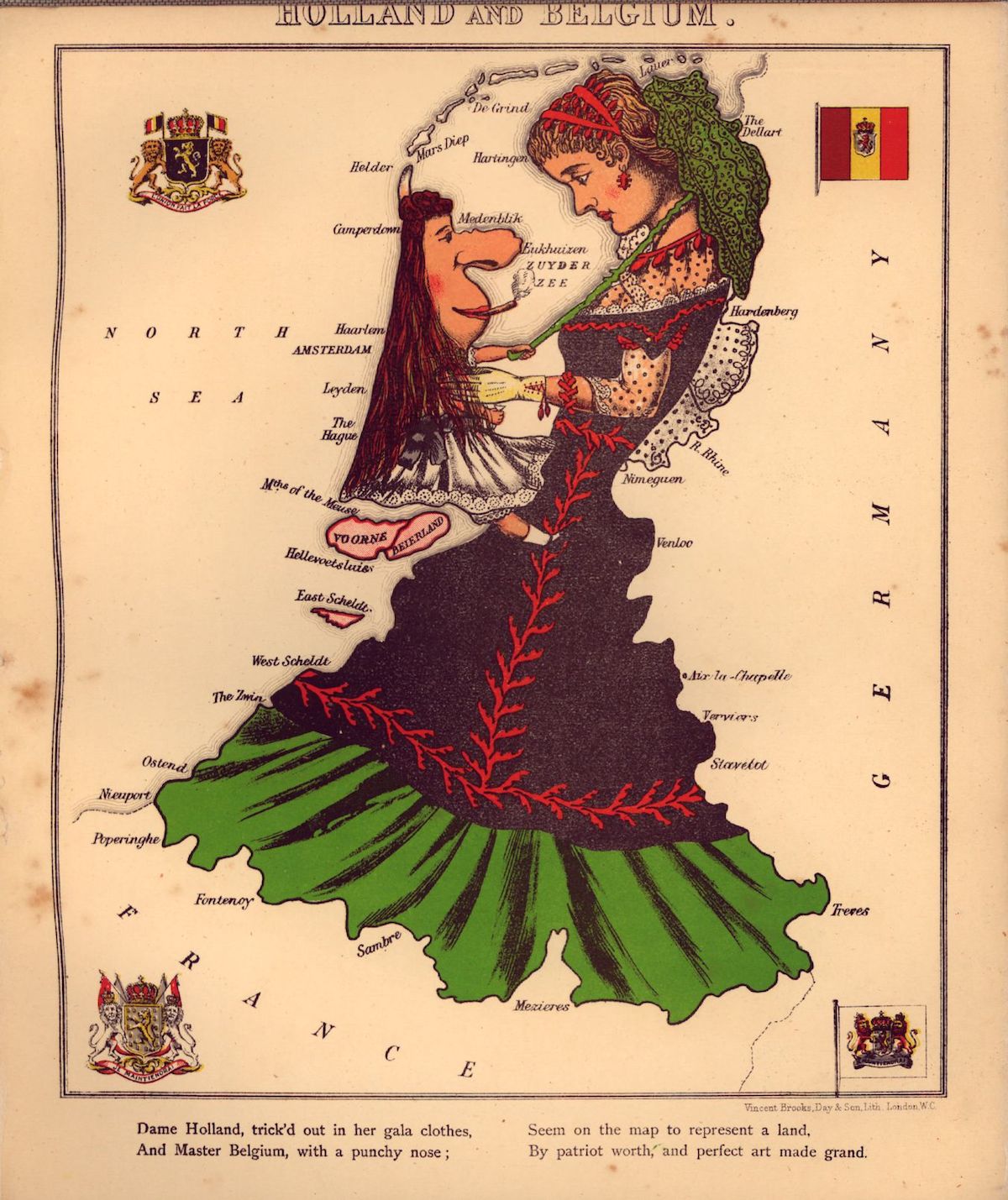 mapsGeographical fun : being humourous outlines of various countries, with an introduction and descriptive lines1860s