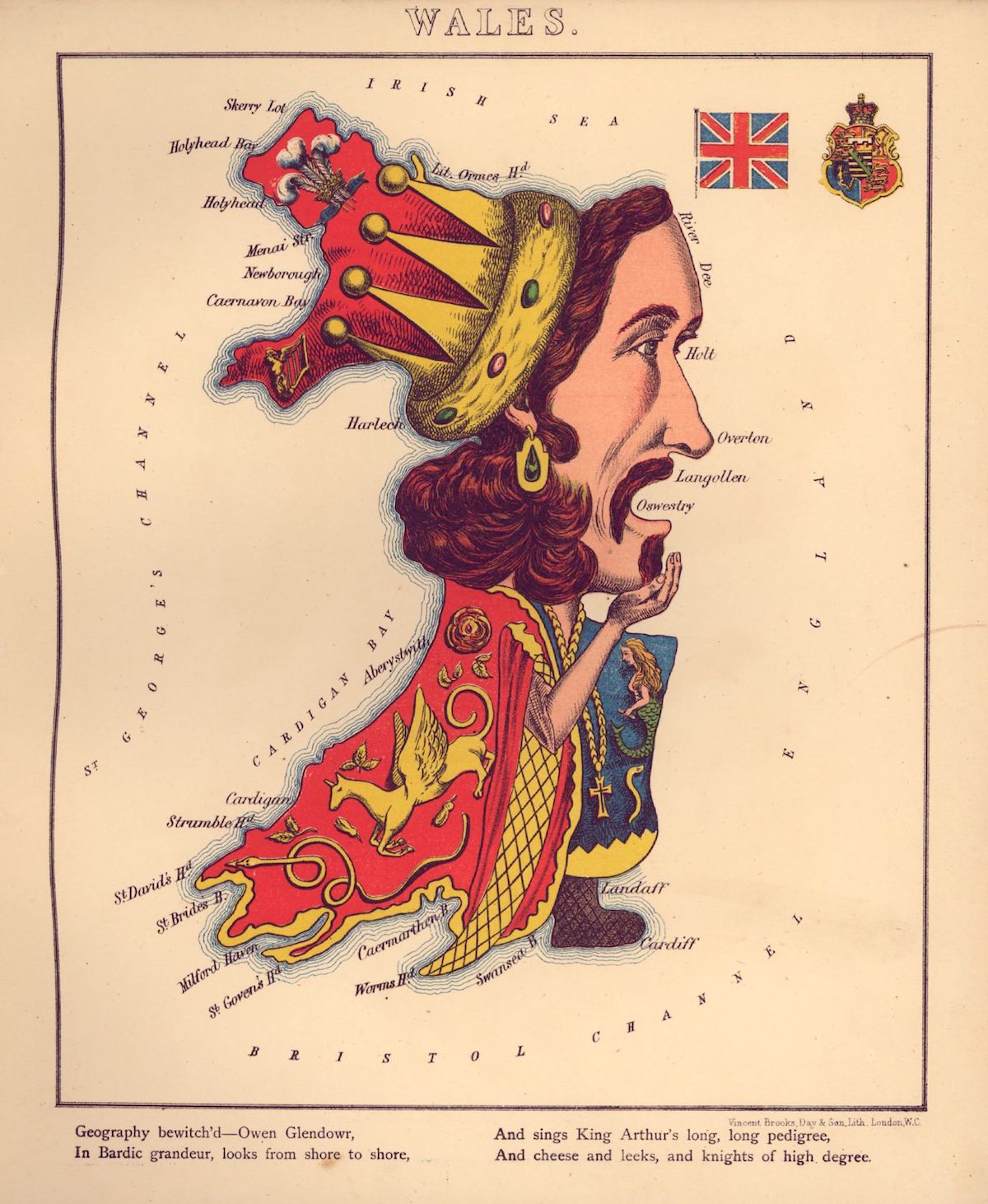 mapsGeographical fun : being humourous outlines of various countries, with an introduction and descriptive lines1860s