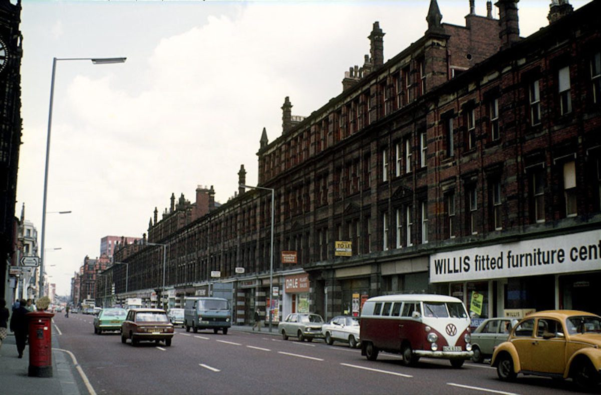 View north along Deansgate in June 1976.