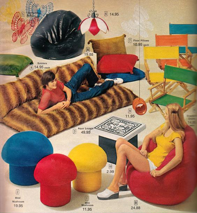 Vintage bean bag deals chairs