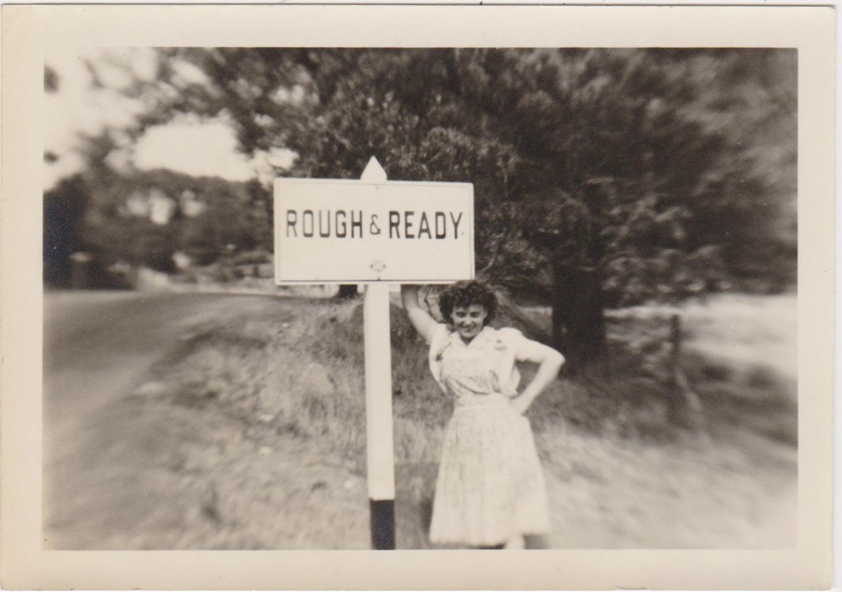 women with signs vintage snapshots