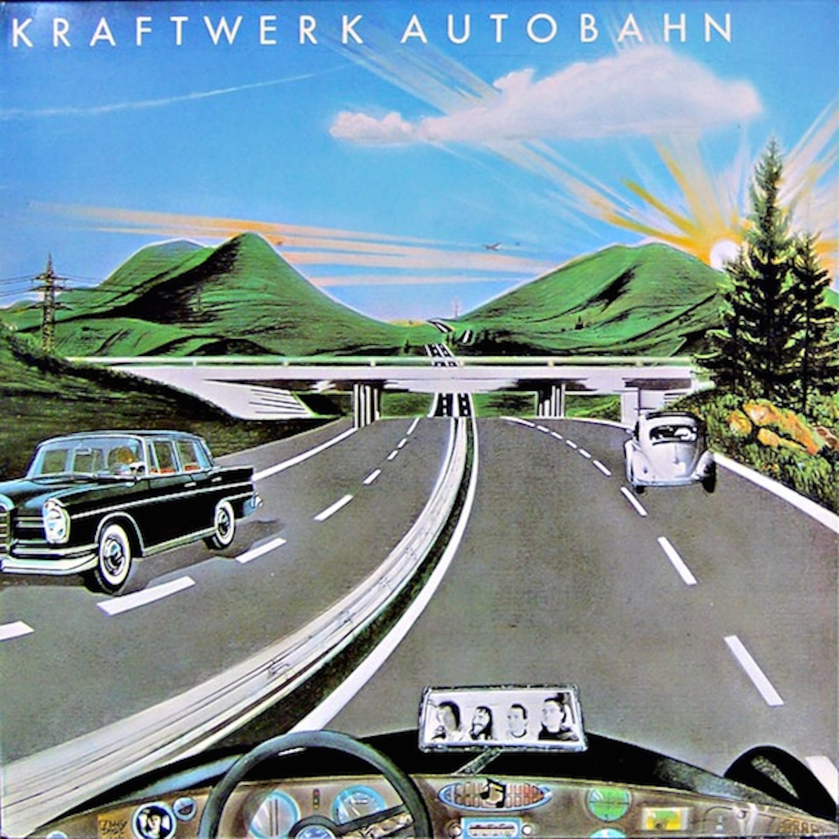 Kraftwerk Autobahn 1974 Album Cover Leinwand Wand Kunstdruck Poster CD