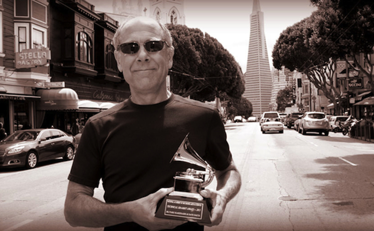 In 2013, Dave Smith, seen here near his company’s San Francisco headquarters, was awarded a Grammy for developing MIDI with Ikutaro Kakehashi of Roland. Kakehashi won an award, too.