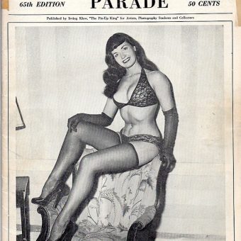 Betty Page Irving Klaw Porn - Irving Klaw Bettie Page cartoon and model parade - Flashbak