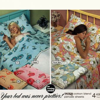 That 70’s Bedding: Groovy Pillows & Sheets from a Catalog