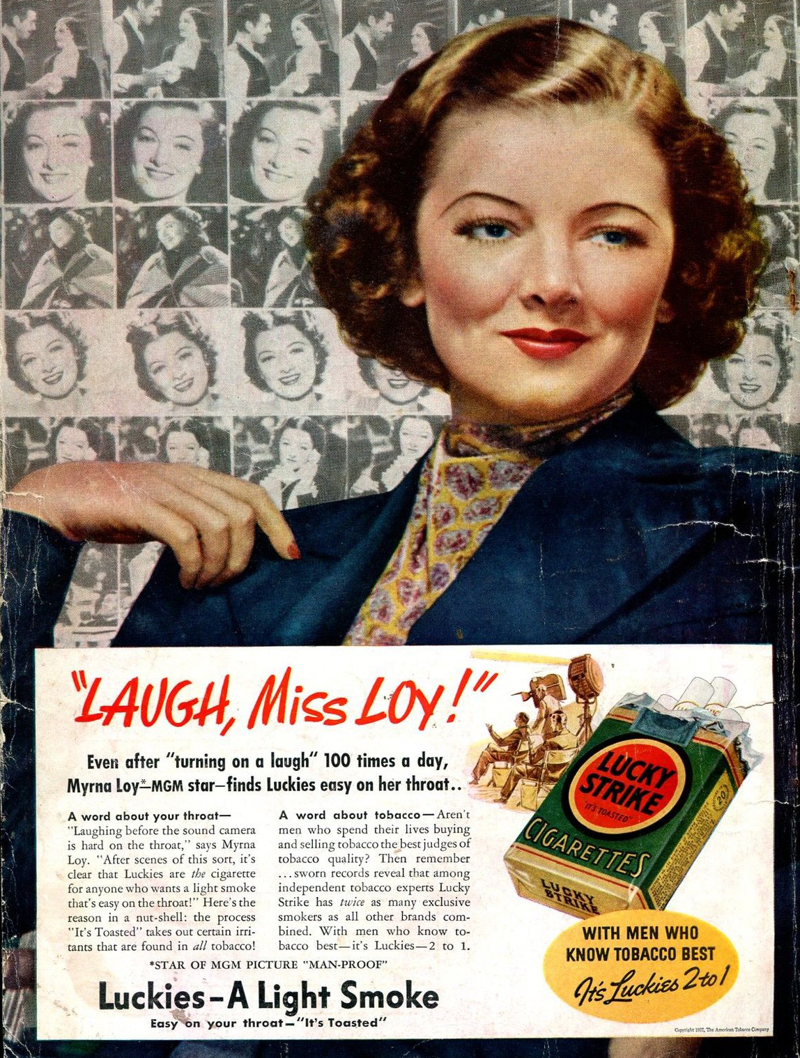 Vintage cigarette and alcohol ads