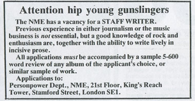 NME hip young gunslingers Julie Burchill Tony Parsons