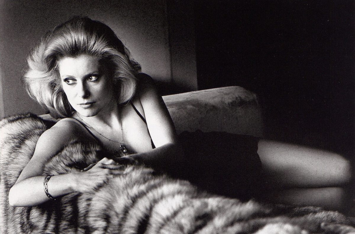 Portrait of Catherine Deneuve by Helmut Newton, 1976.