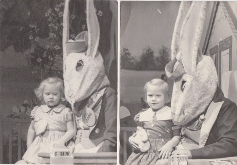 16 Vintage Snapshots Of Funny And Creepy Easter Bunnies Flashbak